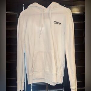 Hollister California Logo Fleece Hoodie Sweatshirt White Size XSMALL Unisex